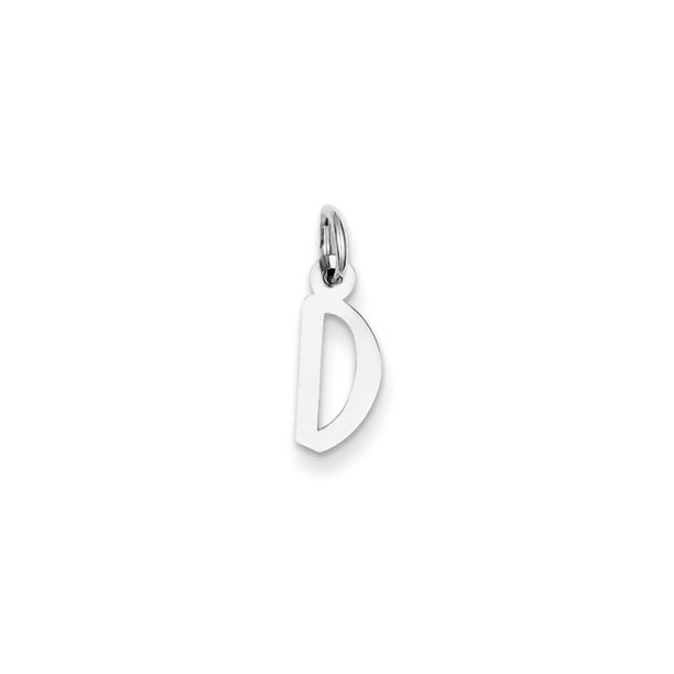 Solid 925 Sterling Silver Initial Letter E Pendant Alphabet Charm 13mm 